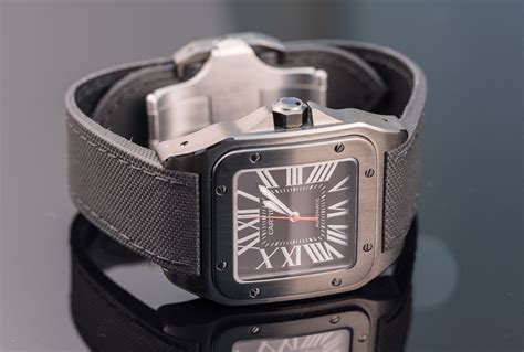 cartier santos carbon black|cartier santos 100 diamond price.